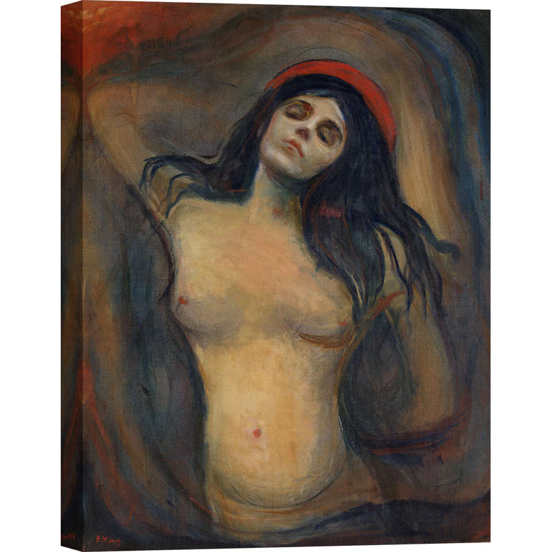 Madonna, 1894-1895 by Edvard Munch - 1 Piece Wrapped Canvas Wall Art, 80cm H x 60cm W