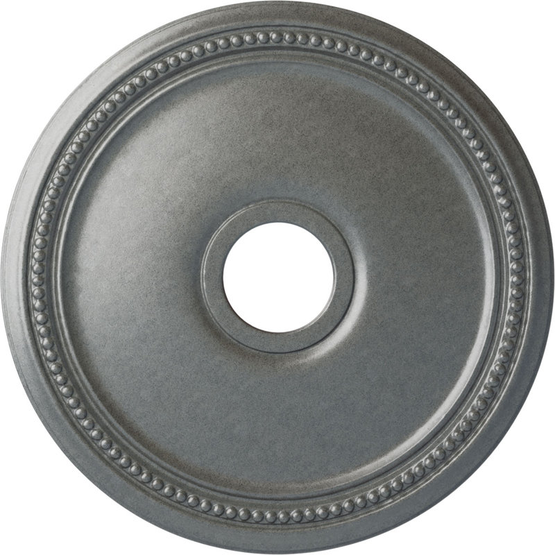 Médaillon de plafond Endurathane Diane, DO 18 po x P 3 5/8 po x P 1 1/8 po (convient aux auvents jusqu'à 5 3/8 po), finition platine peinte à la main