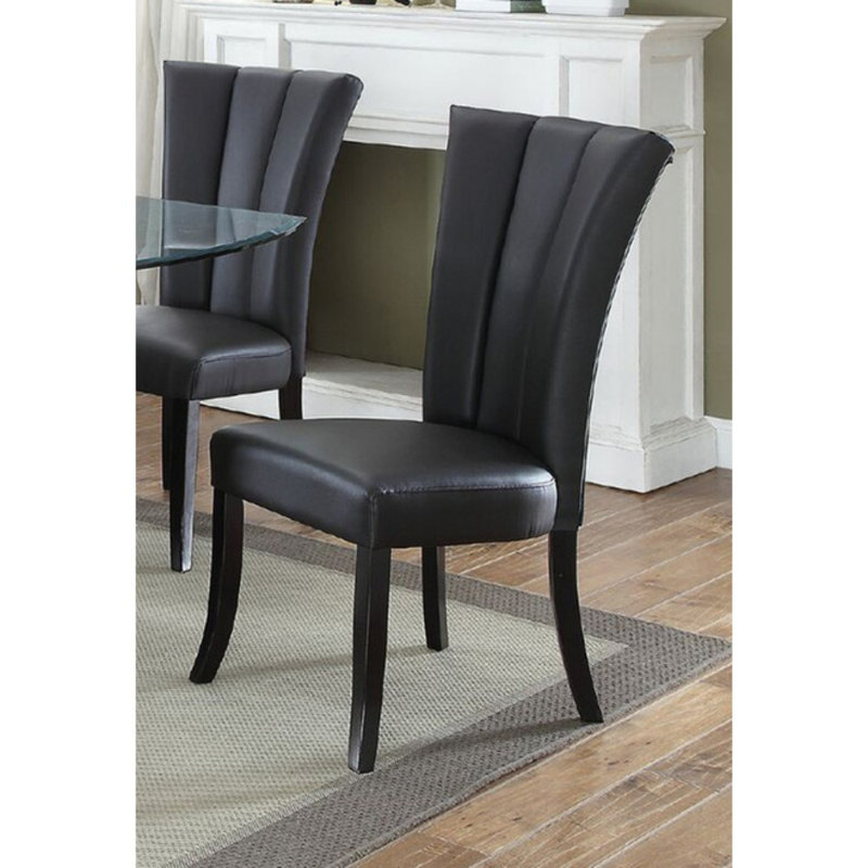 Chaise d'appoint rembourrée en bois de peuplier noir Kiala