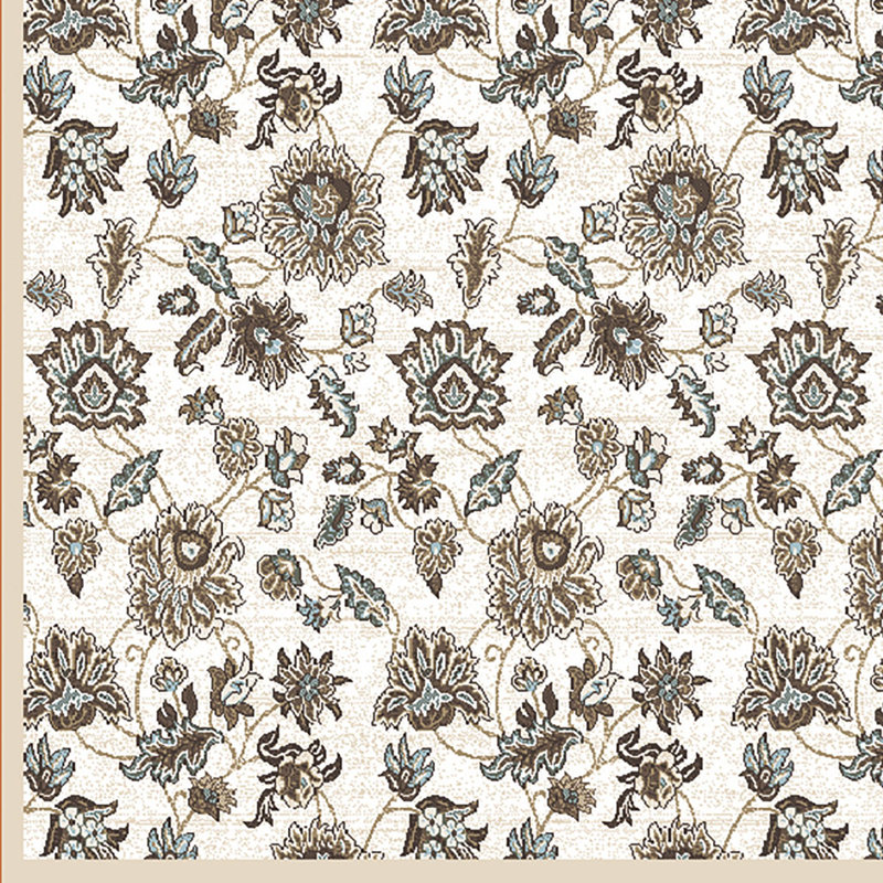 Tapis os à motif floral Ackermanville, Rectangle 5 pi 3 po x 7 pi 3 po