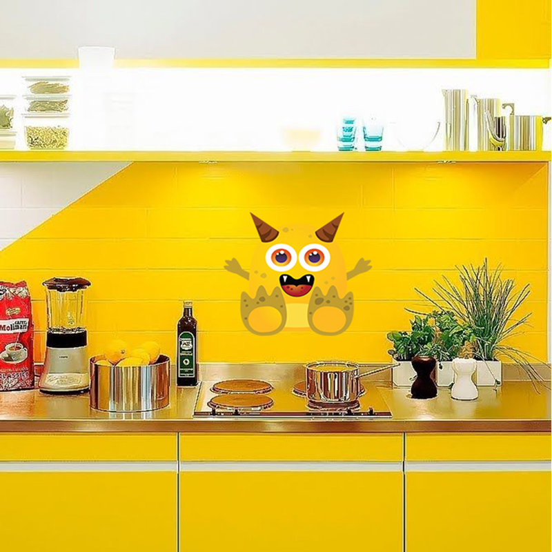 Décalcomanie murale Monster Funny Monster, H 10 po x l 11 po
