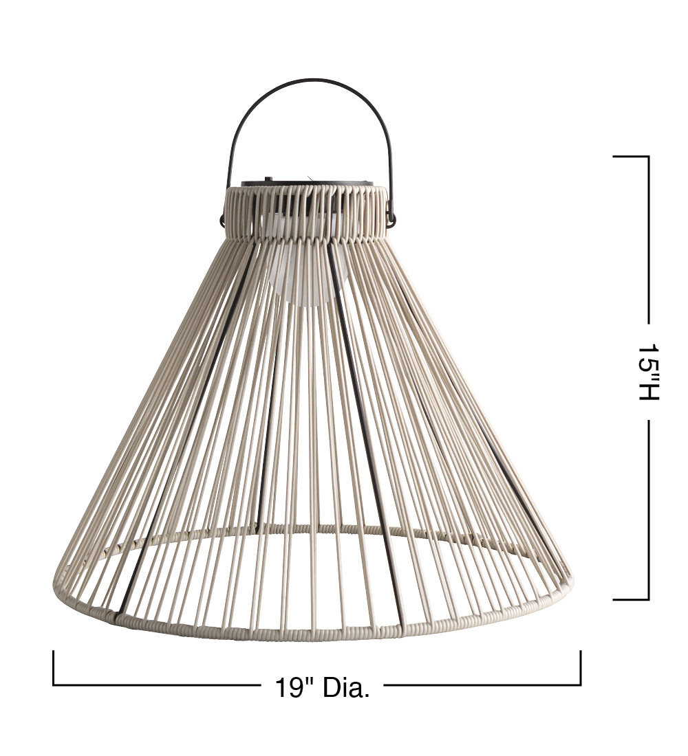 Solar Integrated LED Hanging Light, White