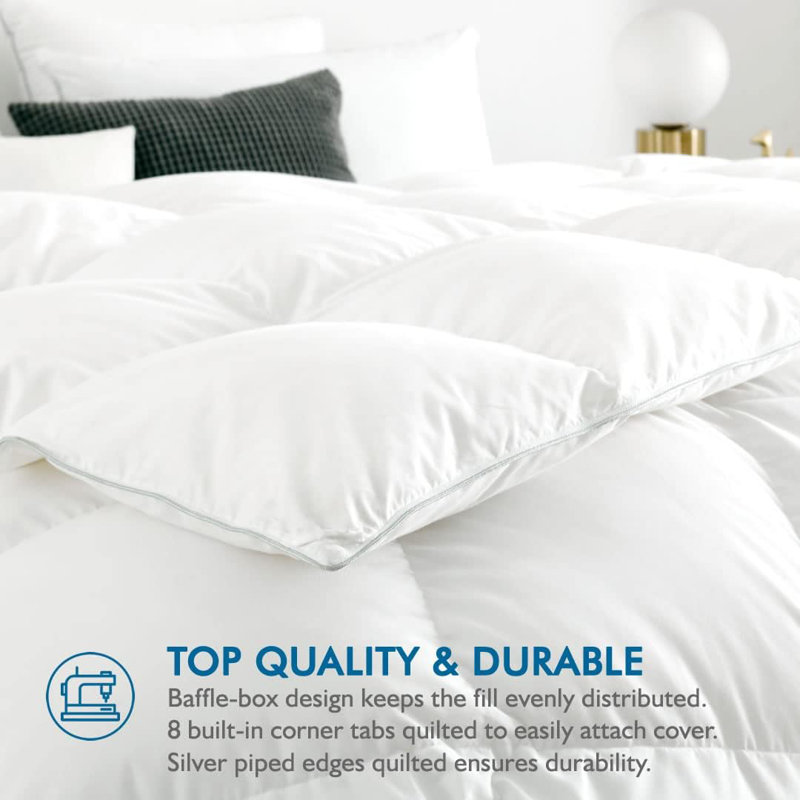 All Season 750 FP Hotel Collection Feather Down Fiber Comforter/ Duvet Insert, California King, California King
