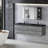 Gazel 72" Fully Assembled Double Floating Vanity Wall-Mounted Bathroom Vanity with 2 Integrated Quartz Sinks, 4 Drawers
