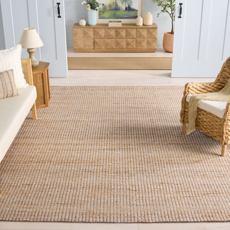 Natural Fiber 557 Jacquard Performance No Pattern Rug, Rectangle 8' x 10'