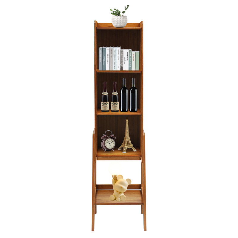57.5''H Five-Tier Side Table Cabinet, Tan
