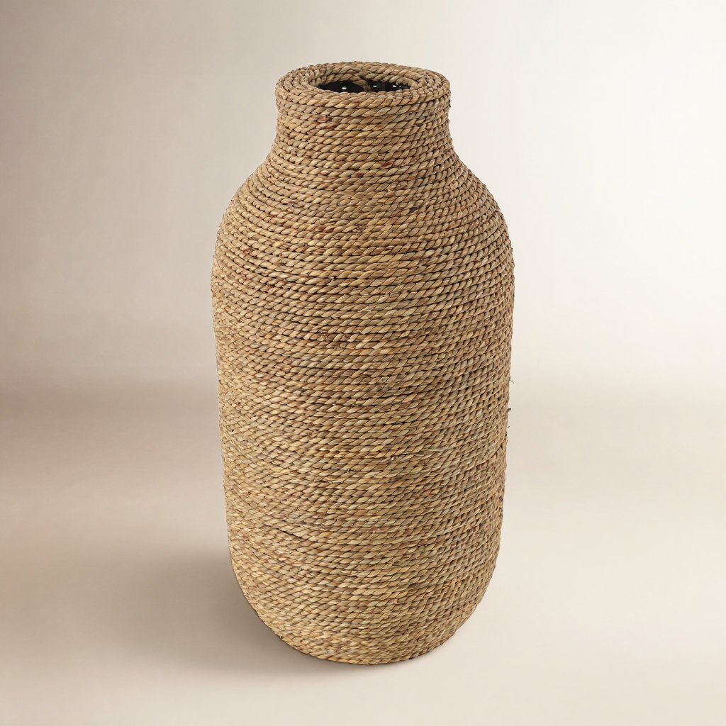 Fez Handmade Seagrass Table Vase, 19.05" H x 9.75" W x 9.75" D