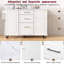 50.7" Kitchen Island with Storage and Tilt Trash Can Cabinet-1321588883