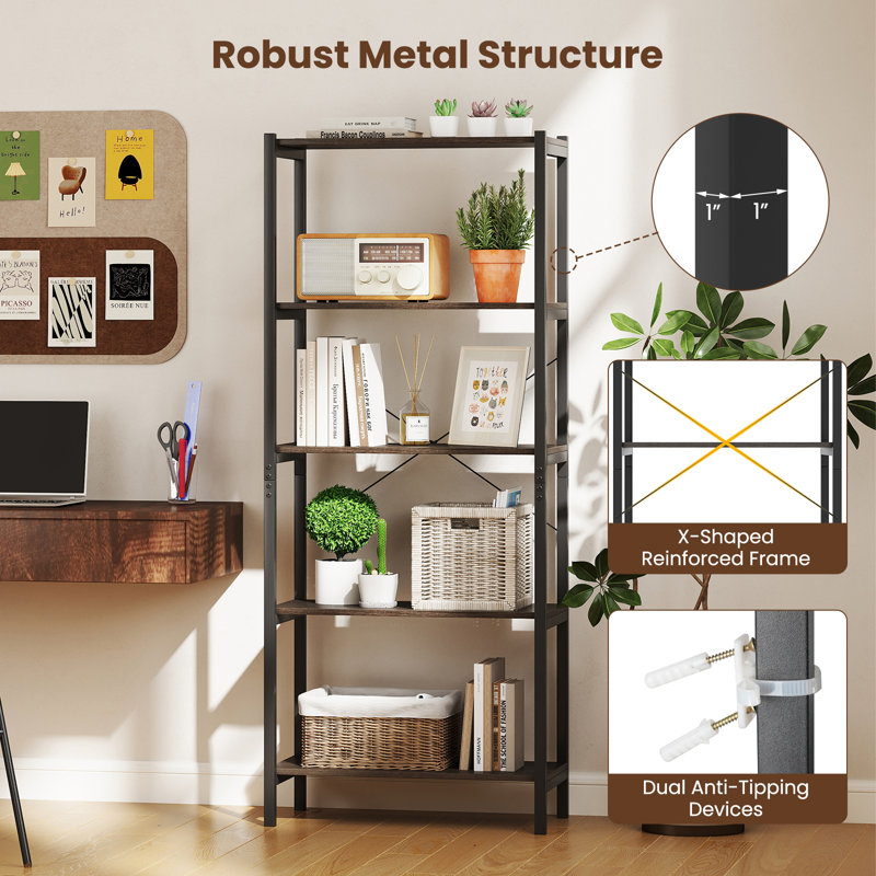 Tommy Bookcase, Gray/Black