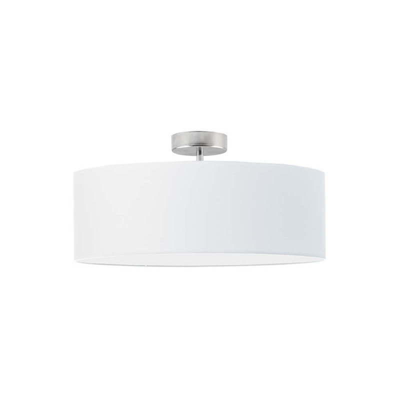 Audriona Semi Flush Mount, White, Chrome, 30cm H x 40cm W x 40cm D