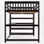 Lit mezzanine avec bureau intégré et tablettes-113752952-113752953