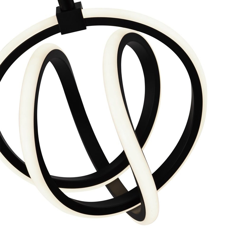 1 - Light Black LED Single Pendant
