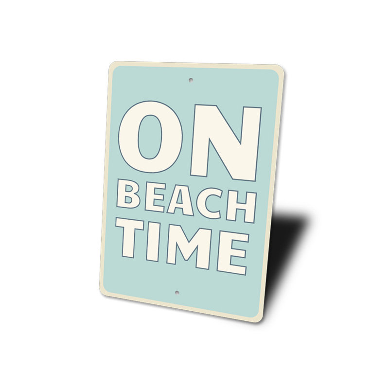Panneau en aluminium On Beach Time, H 14 po x l 10 po x P 0,04 po