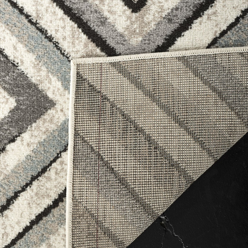 Hoopes Geometric Hand Woven Area Rug, Rectangle 91 x 152 cm