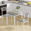 Ensemble de table de salle à manger 3 pièces pour 2 personnes, coin-repas peu encombrant pour la cuisine et les petits espaces repas-1023459064-1023459067