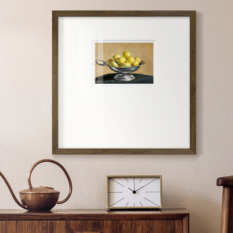 «Lemon Bowl», reproduction encadrée de qualité supérieure, H 17 po x l 17 po, Papier encadré brun