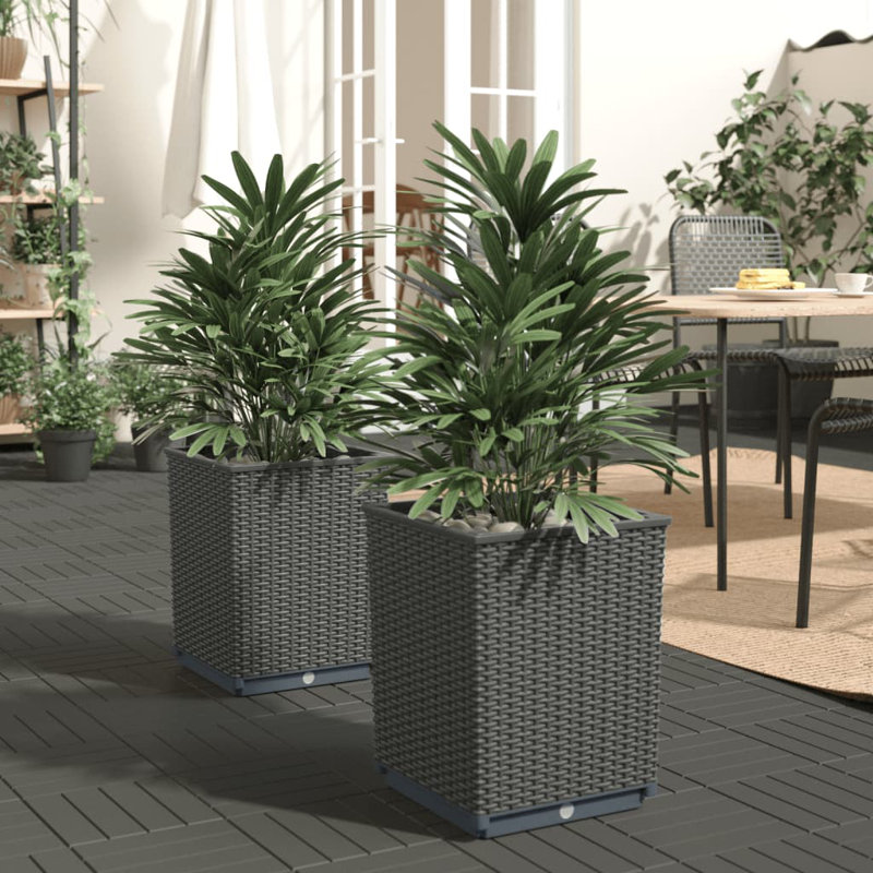 Jardinière surélevée en polypropylène 2 / 4x, Noir, 2