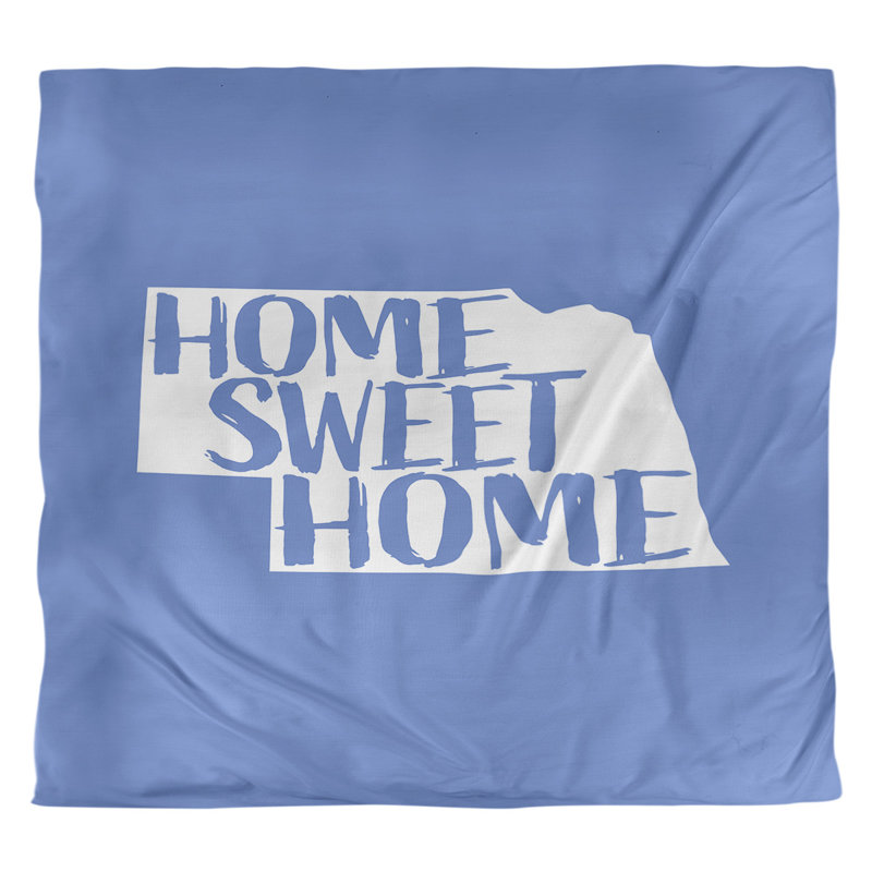 Housse de couette nebraska doux, Housse de couette pour grand lit, Bleu, Microfibre