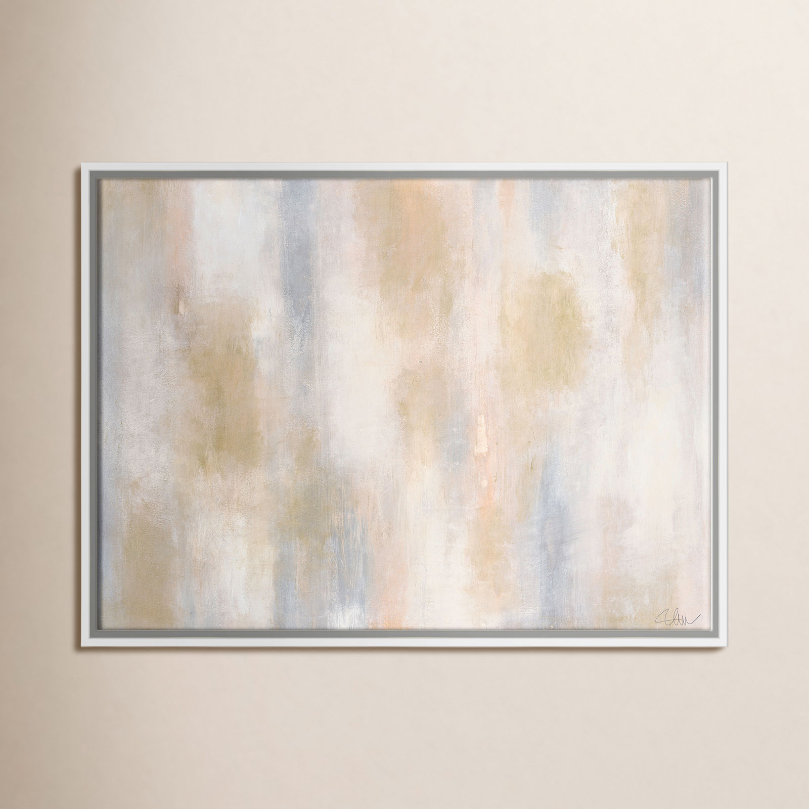 Cassiel "Pulsating Shimmer" Print, White Framed, 12" H x 16" W x 2" D