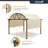 Happatio Aluminum Pergola with Canopy-96831434
