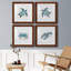 «Bubble Blue Turtle I», ensemble de 4 peintures sur toile encadrées-776471403-776471397