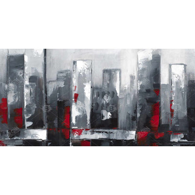 Abstract cityscape - 15.75"x31.50" Desk mat