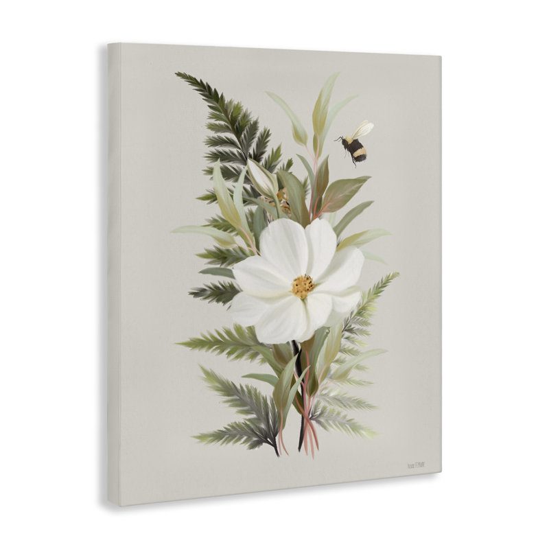 Bumble Bee & Flower Canvas, design par House Fenway, H 30 po x l 24 po