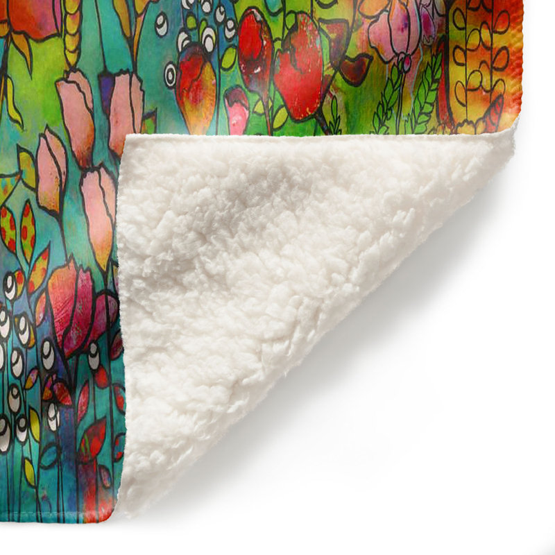 Couverture sherpa à molleté happy place, l 68 po x L 80 po