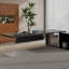 Bureau de direction rectangulaire noir en bois massif + acrylique + fer-1441656344-1441656341