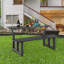 Banc convertible en aluminium pour l'extérieur