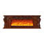 Meuble télé avec foyer en bois manufacturé brun massif-117609936