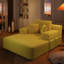 Canapé-lit convertible luxueux en velours côtelé avec pochette de rangement et accoudoirs larges-1119580652