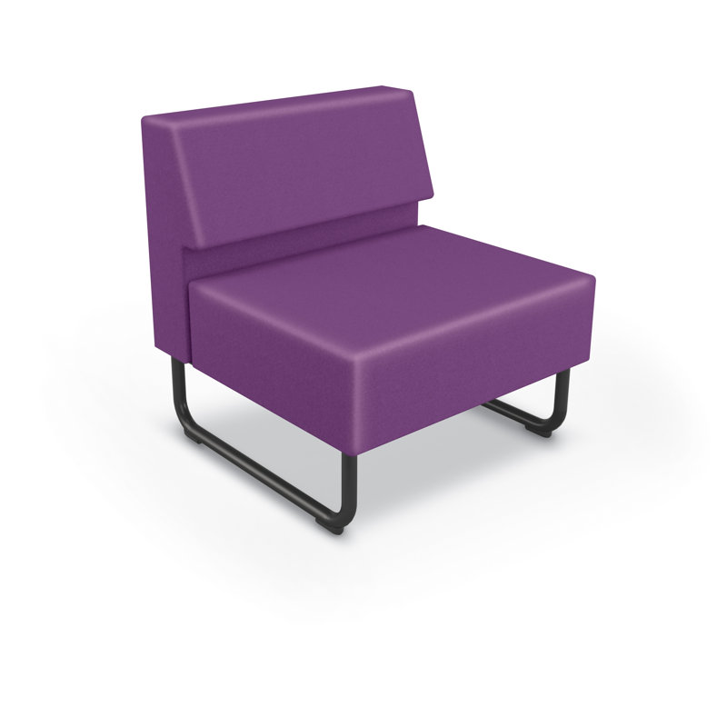 Chaise longue sans accoudoirs Akt, Mauve