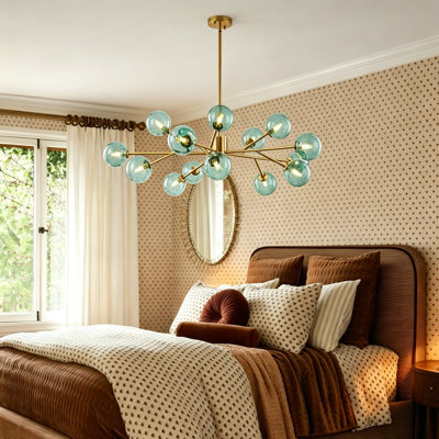 Burness 15 - Light Sputnik Modern Linear Modern Glass Bubble Dining Chandelier