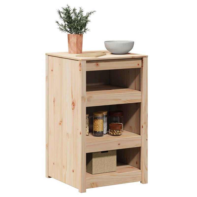  Kitchen Cabinet Brown 55 X 55 X 92 Cm Solid Pine Wood, Brown