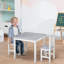Ensemble de table et de chaises pour enfants 3 pièces, idéal pour les arts, les repas, le centre d'activités en bois léger pour les devoirs, les tout-petits de 3 ans et plus