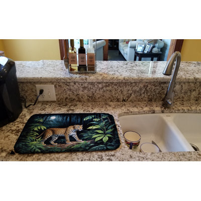 Tapis de séchage Leopard Nighttime in the Jungle