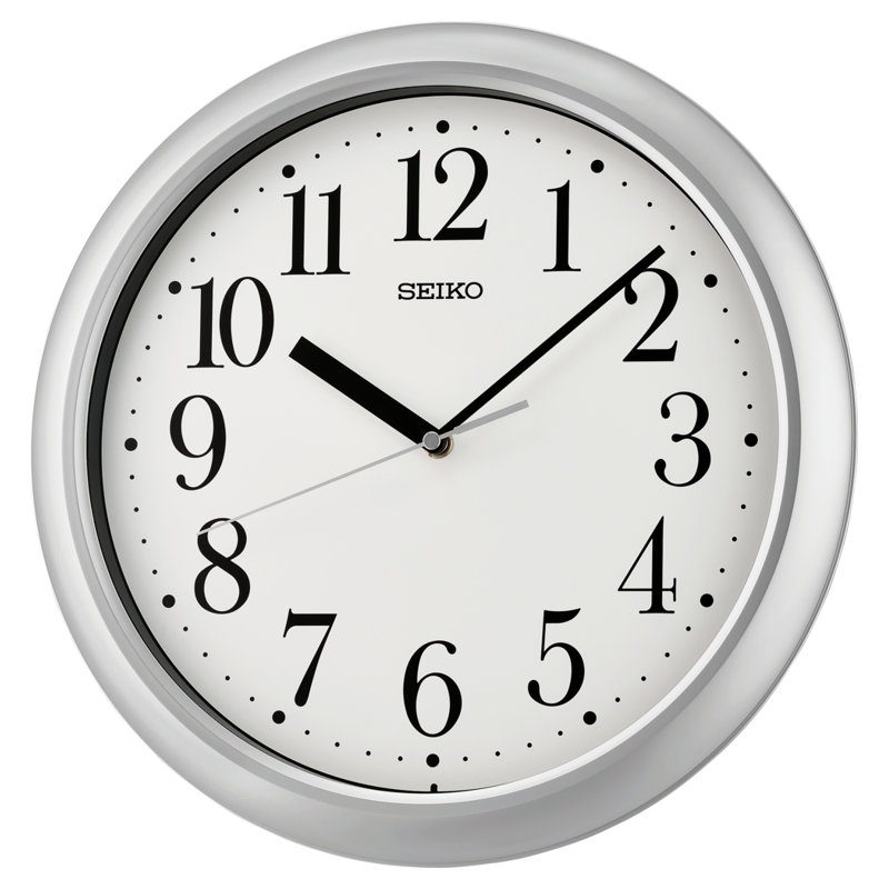 QXA787SLH Wall Clock, Silver-Tone, Silver