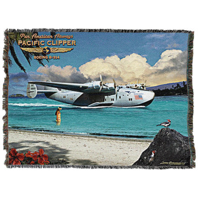 Jeté en coton Pure Country Weavers B-314 Pam Am Clipper