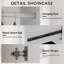Grande armoire autoportante avec 8 tiroirs et 4 tringles suspendues, blanc
