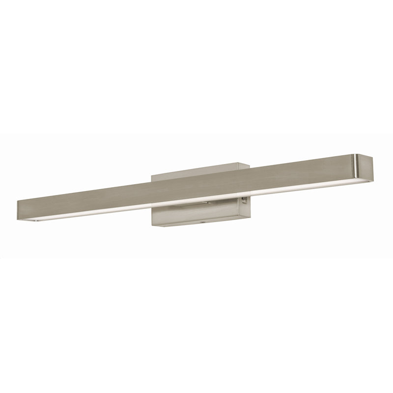 1906D174D0F348908C273E8E773EA8A2 Brock 24" LED Vanity Sconce, 1200 Lumens, 5 Cct, 25 Watts, Satin Nickel, Satin Nickel