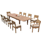 Lurmont Outdoor 11 - Piece Teak Dining Set