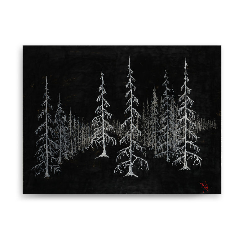 «Monoscape XXXII», art mural par, H 30 po x l 40 po, Toile tendue