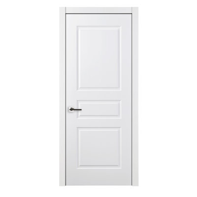 3 Panel White Laminate Interior Door Pre-Hung Left/Right
