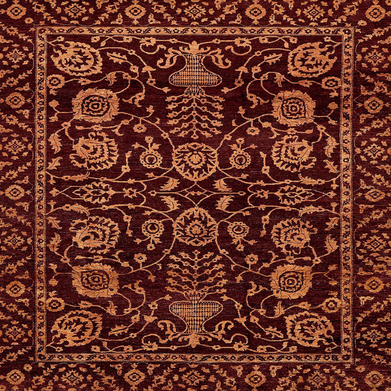 Abstract Indoor Rug, Square 6'