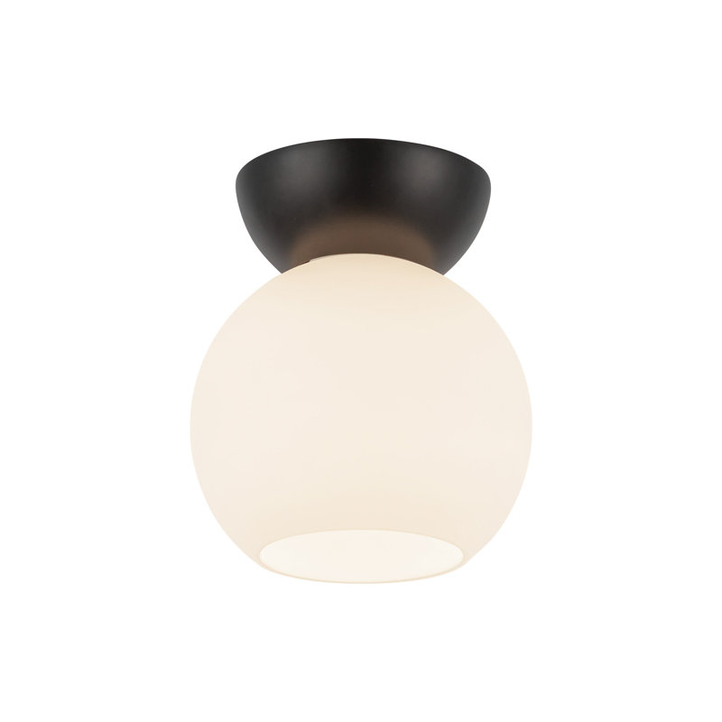 Arcadia 1 - Light Flush Mount, 7" H x 6" W x 6" D, Black