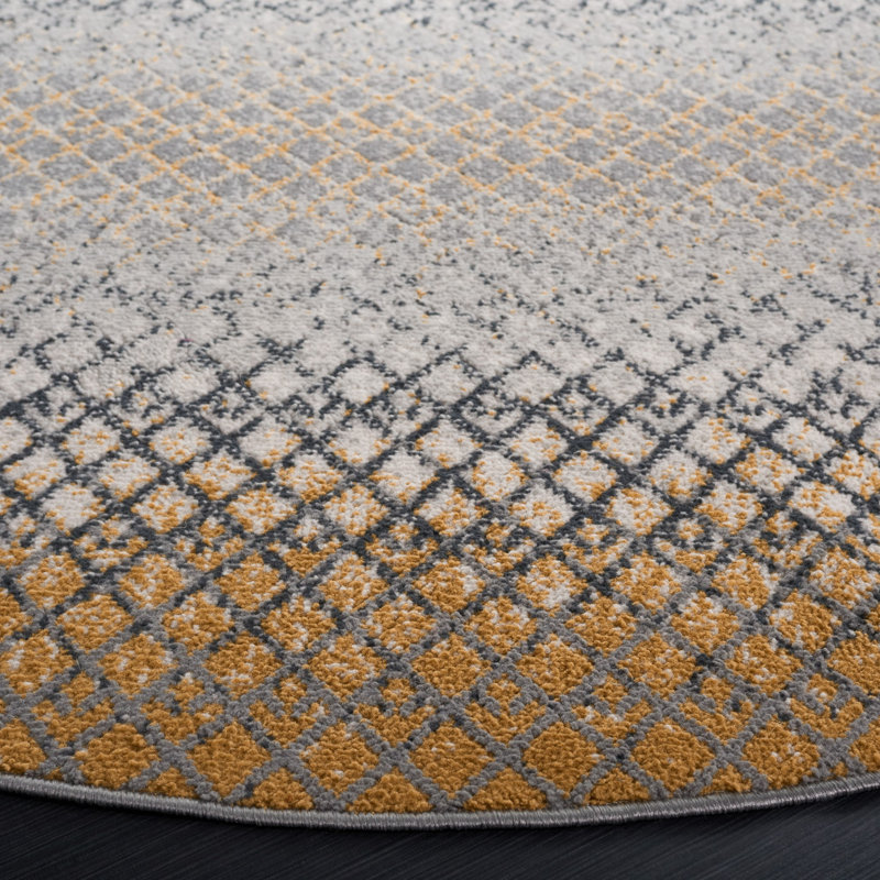 Catenia Performance Geometric Rug, Round 6'7"