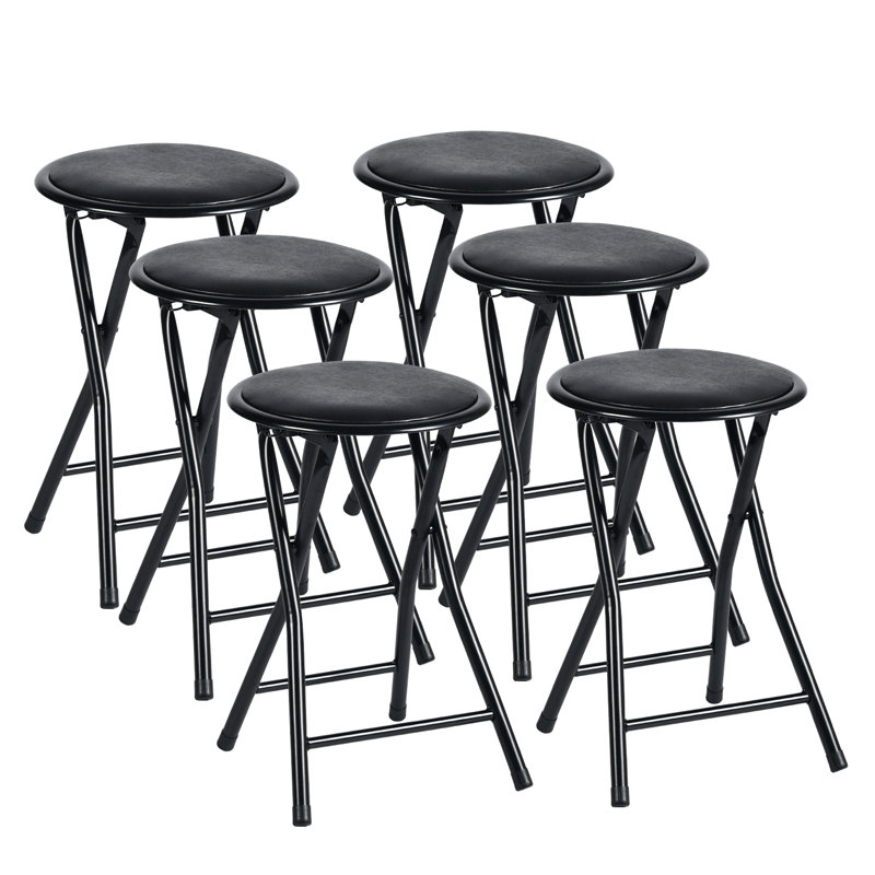 Amron Faux Leather Padded Stackable Folding Chair Folding Chair Set