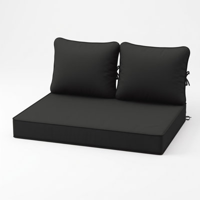 Wynee Outdoor Loveseat Cushions 46X26X5 Bench Seat / Back Cushion, Only Cushions