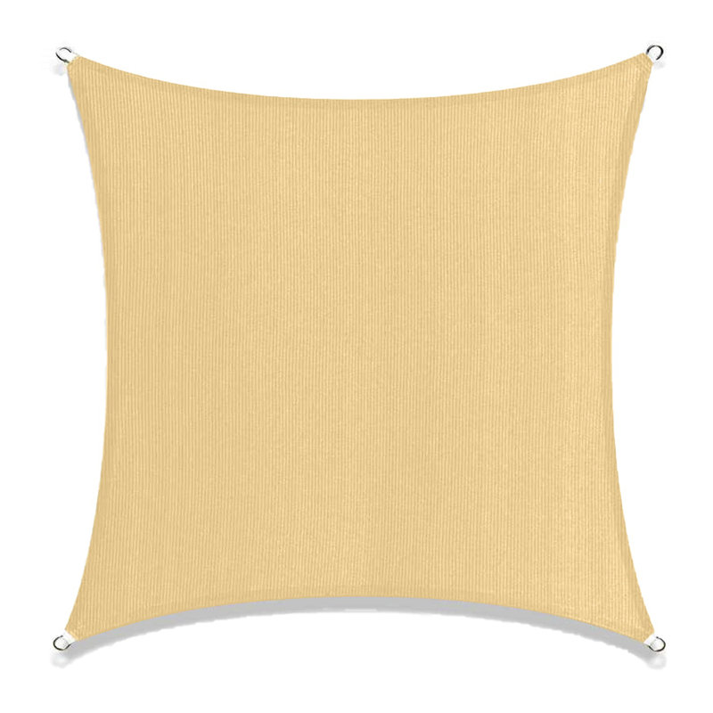 Beige 10' x 13' Rectangle HDPE Sun Shade Sail